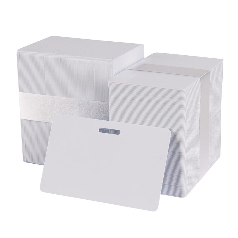 easyIDea 500 White CR80 (30 Mil) PVC Cards with Horizontal Slot Punch by easyIDea - Image 1